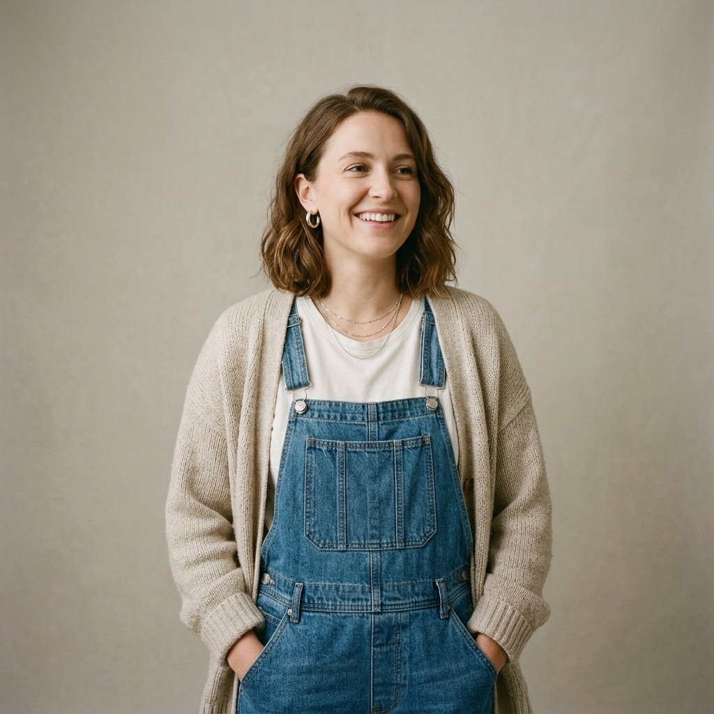 Cardigan with Overalls Ideas