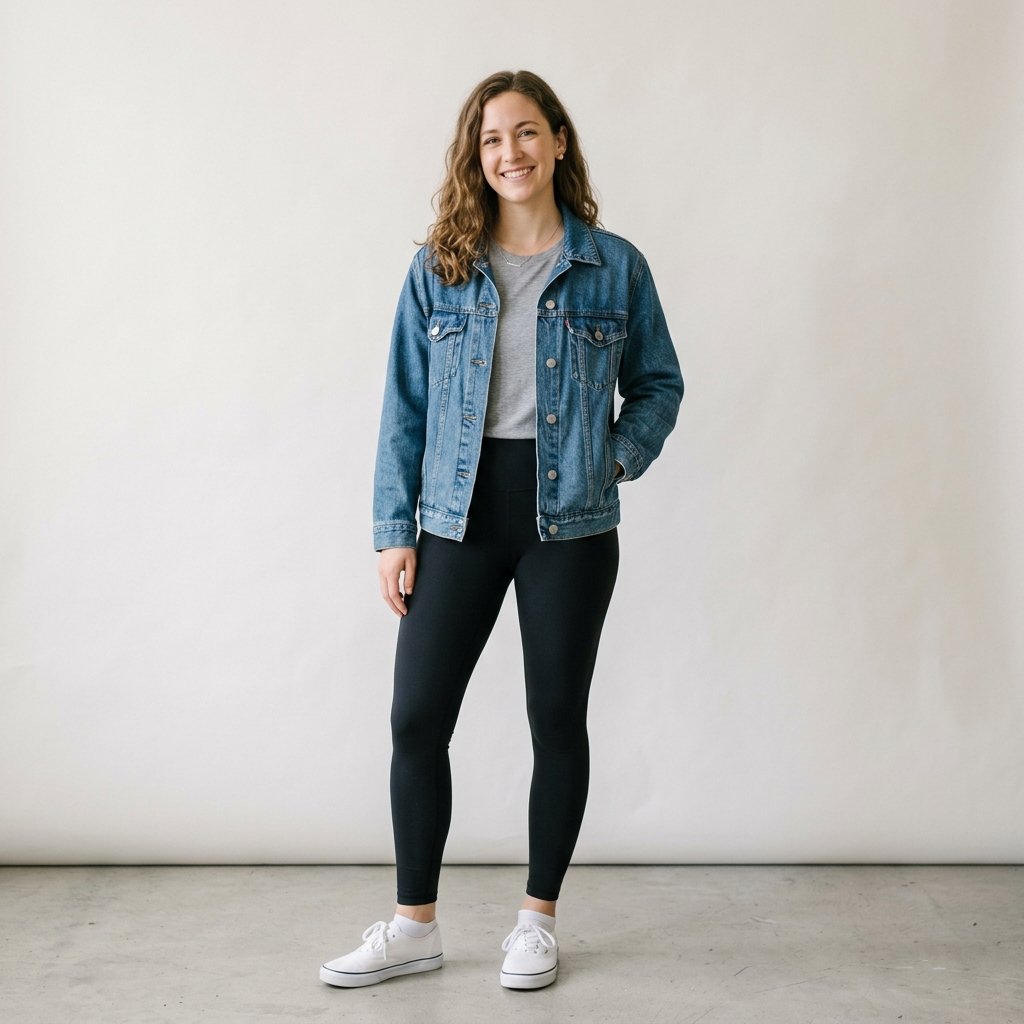 32 Cozy Leggings Outfits for Every Season 5 Leggings Outfits with Denim Jacket Ideas