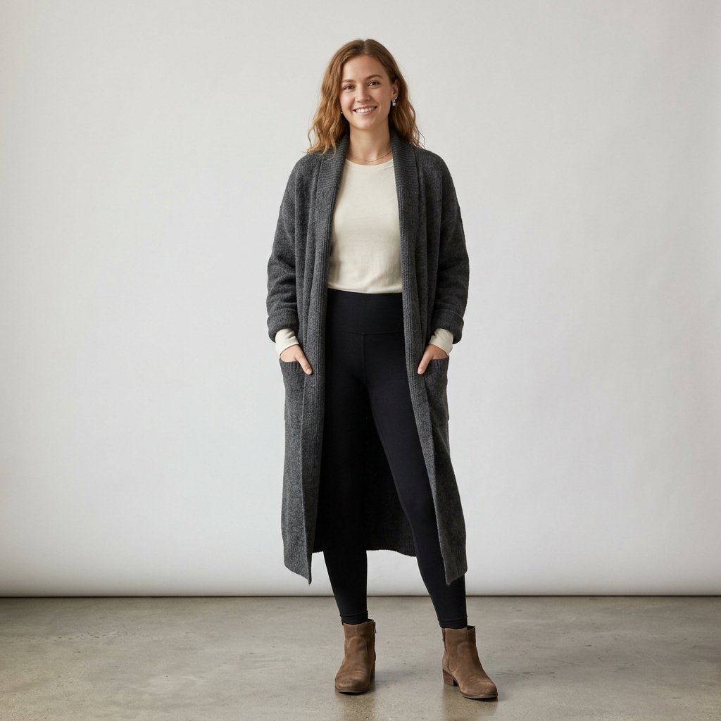 32 Cozy Leggings Outfits for Every Season 3 Leggings Outfits with Long Cardigan Ideas