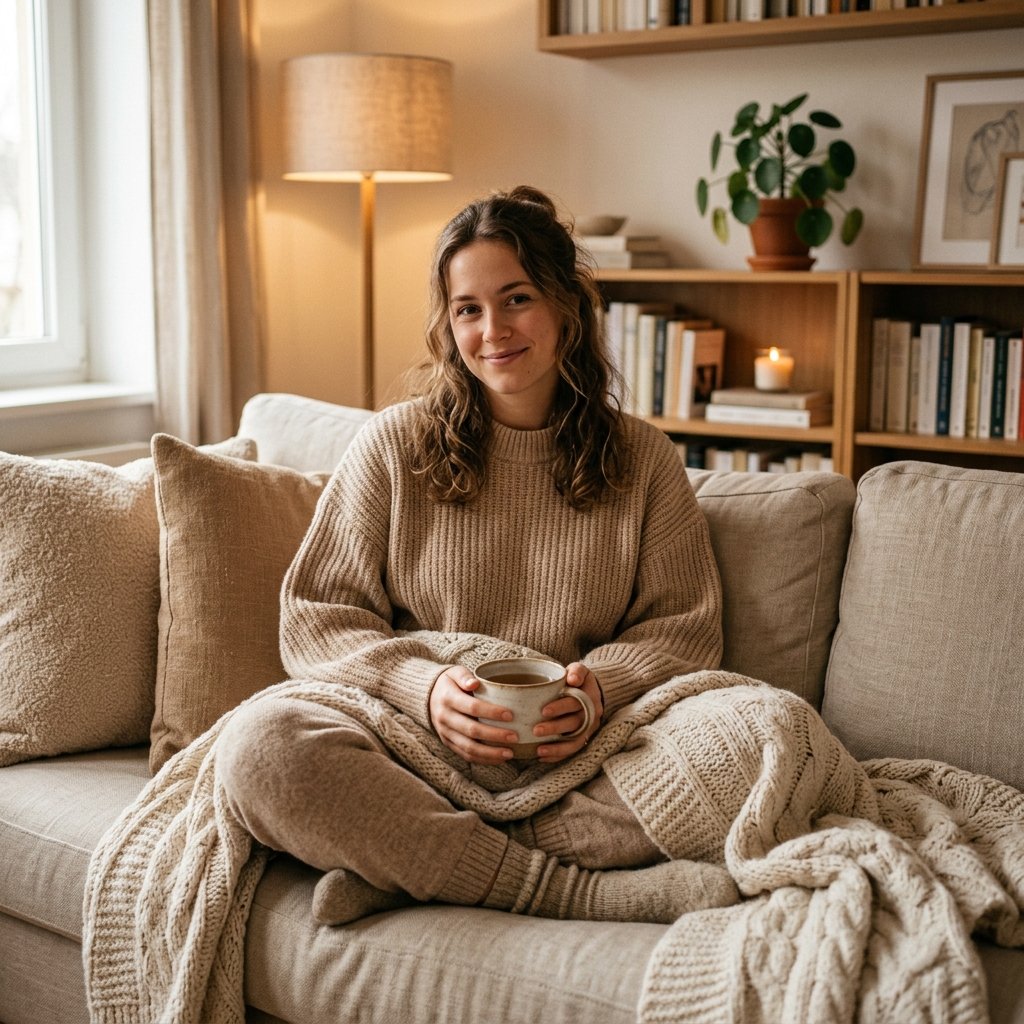 32 Best Casual Winter Outfits Ideas for a Cozy & Stylish Look 7 Cozy Loungewear-Inspired Idea