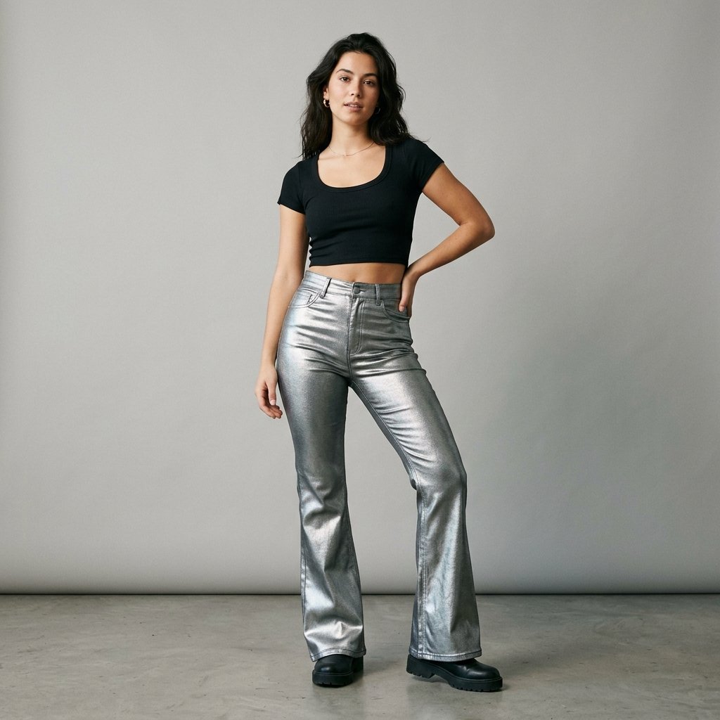 High Waisted Flare Disco Outfit Ideas
