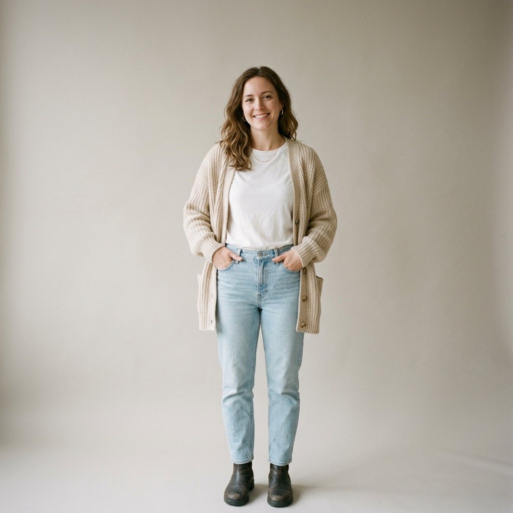 Neutral Toned Cardigan Outfit Ideas