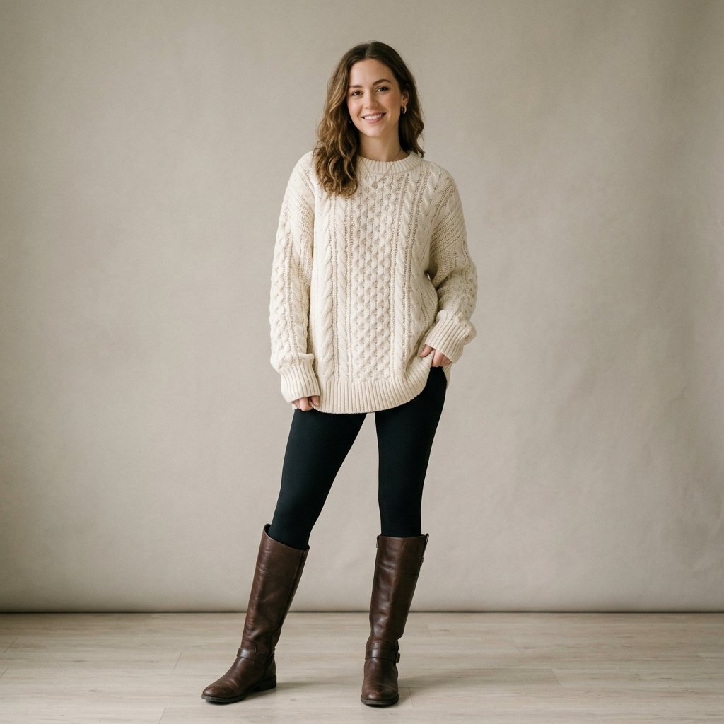 32 Cozy Leggings Outfits for Every Season 2 Leggings Outfits with Oversized Sweater Ideas