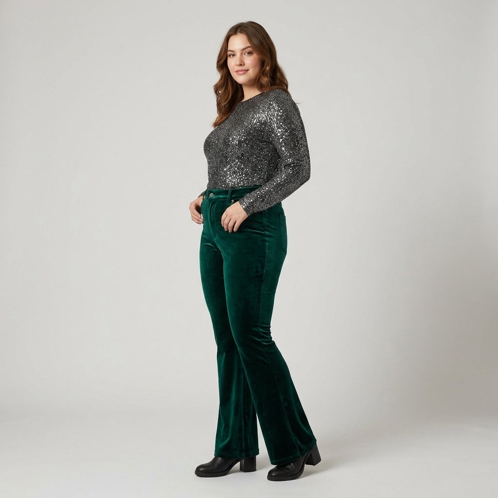 Velvet Flare Disco Outfit Ideas