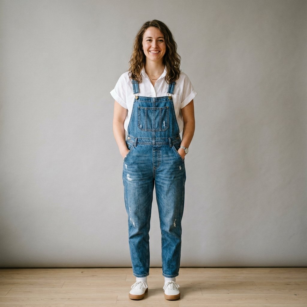 32 Stylish White Shirt Outfits for Every Occasion 21 White Shirt Outfits with Overalls Ideas