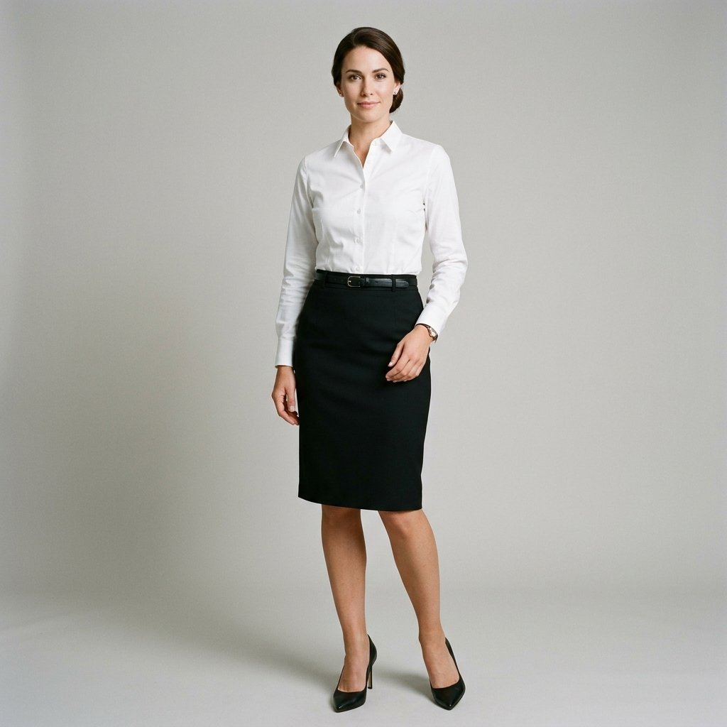 32 Stylish White Shirt Outfits for Every Occasion 5 White Shirt Outfits with Pencil Skirt Ideas