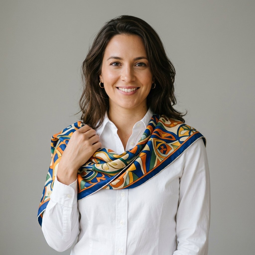 32 Stylish White Shirt Outfits for Every Occasion 23 White Shirt Layered with Scarf Ideas