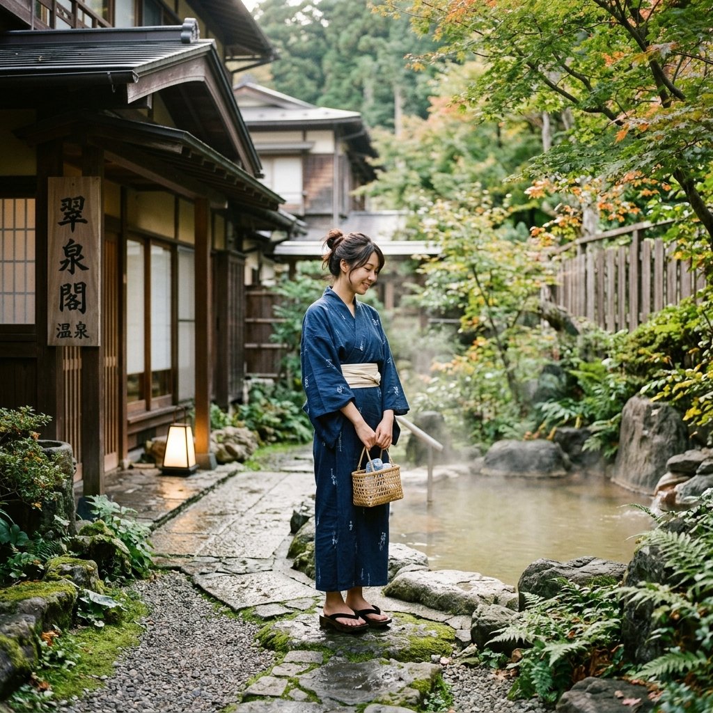 32 Japan Outfit Ideas: Inspiring Ways to Style Your Trip 14 Onsen Trip Japan Outfit Idea