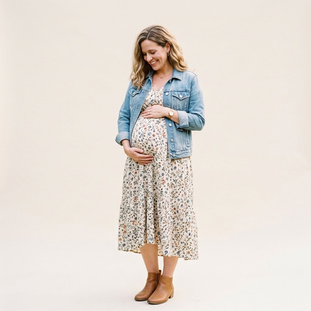 Maternity Jean Jacket Outfit Ideas