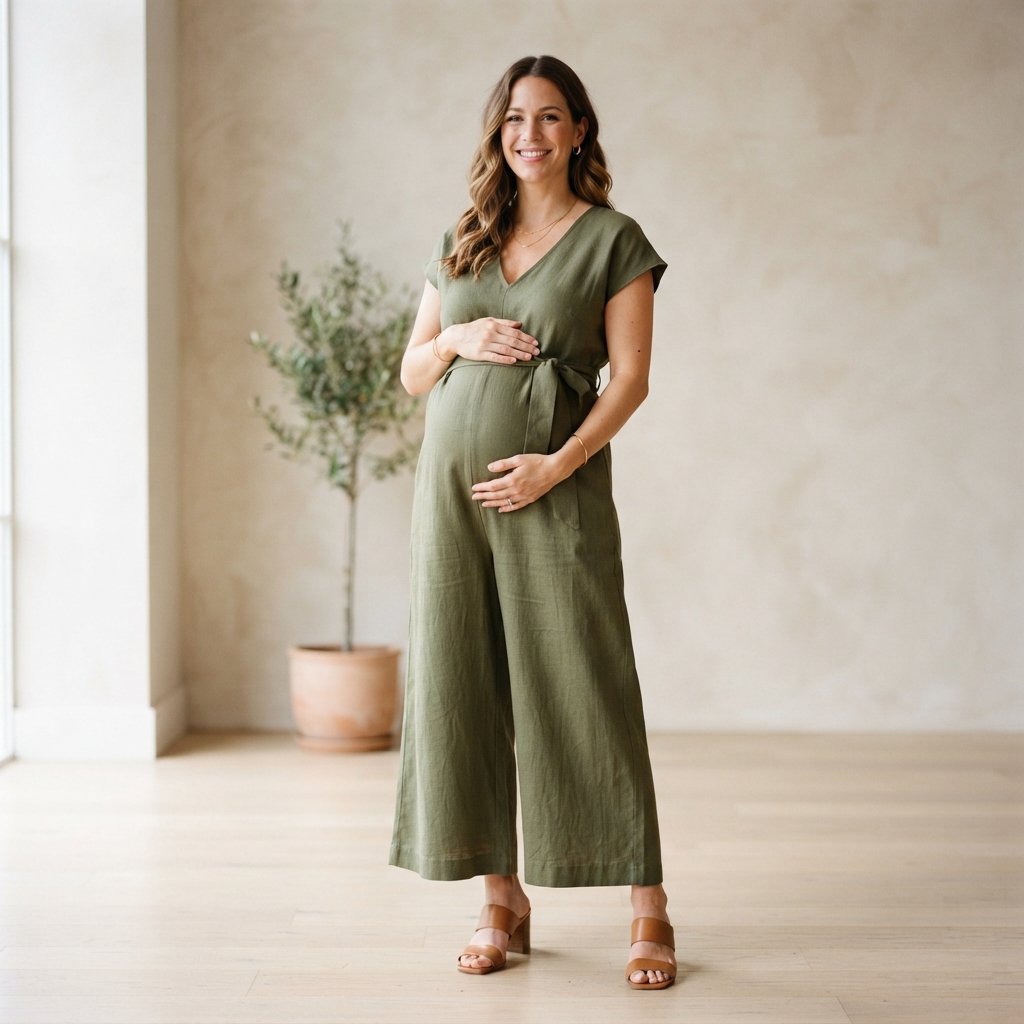 30 Baby Shower Outfit Ideas That Are Perfect for a Stylish Celebration 5 Maternity Jumpsuit Baby Shower Outfit Ideas