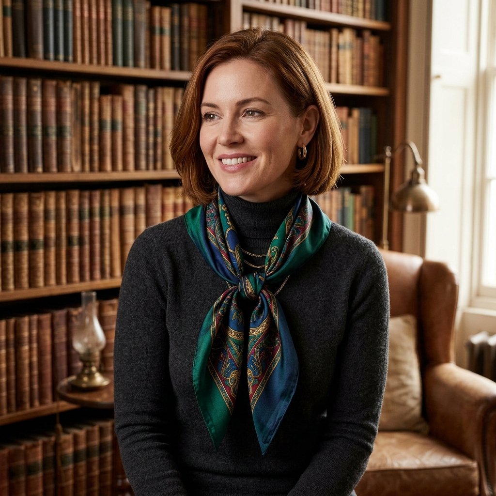 32 Dark Academia Outfits Ideas for a Timeless, Bookish Wardrobes 19 Silk Scarf Styling Ideas