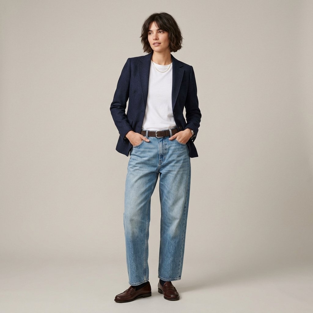 32 Baggy Jeans Outfits Ideas: Chic Ways to Look Effortlessly Trendy 15 Baggy Jeans Outfits with Blazer Ideas