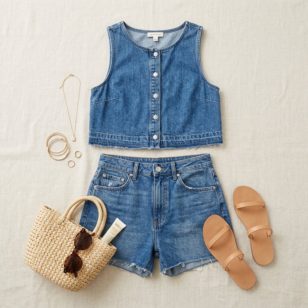 Two Piece Denim Set Ideas