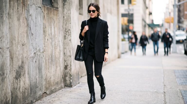 32 All Black Outfits Ideas: Fresh Ways to Wear the Ultimate Color 6 all black outfits