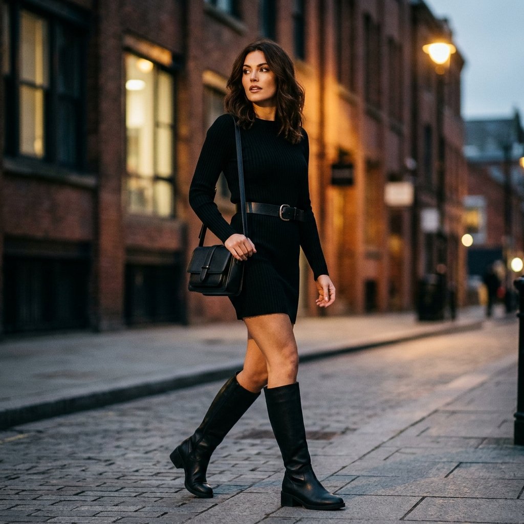 All Black Outfit Ideas With Boots
