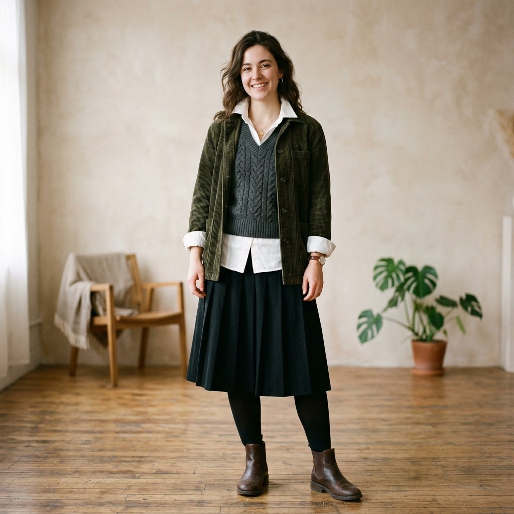 Layering Black Skirt Outfit Ideas