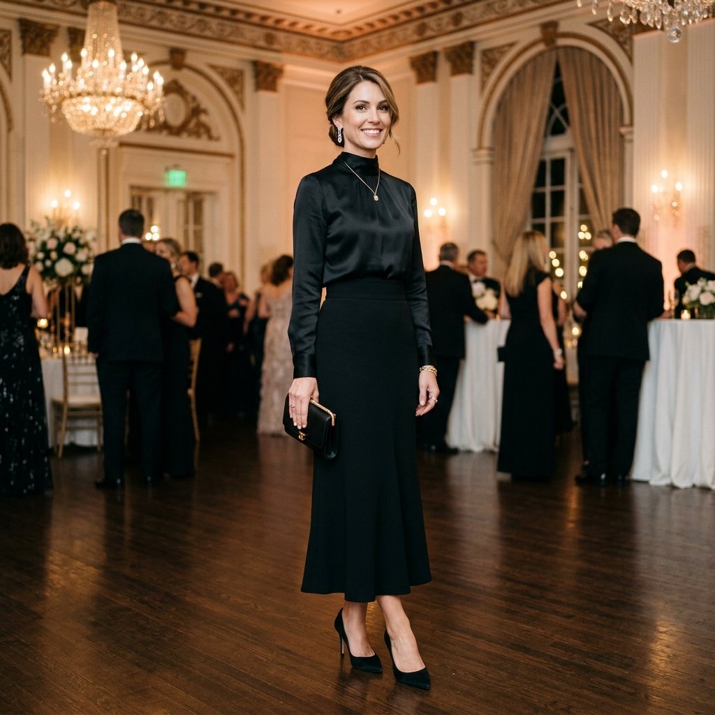 Formal Black Skirt Outfit Ideas