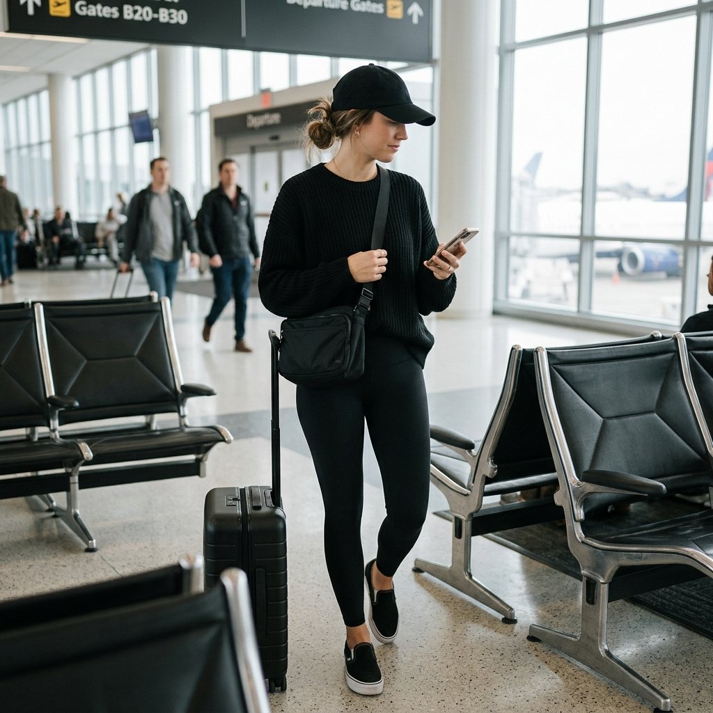 All Black Outfit Ideas For Travel