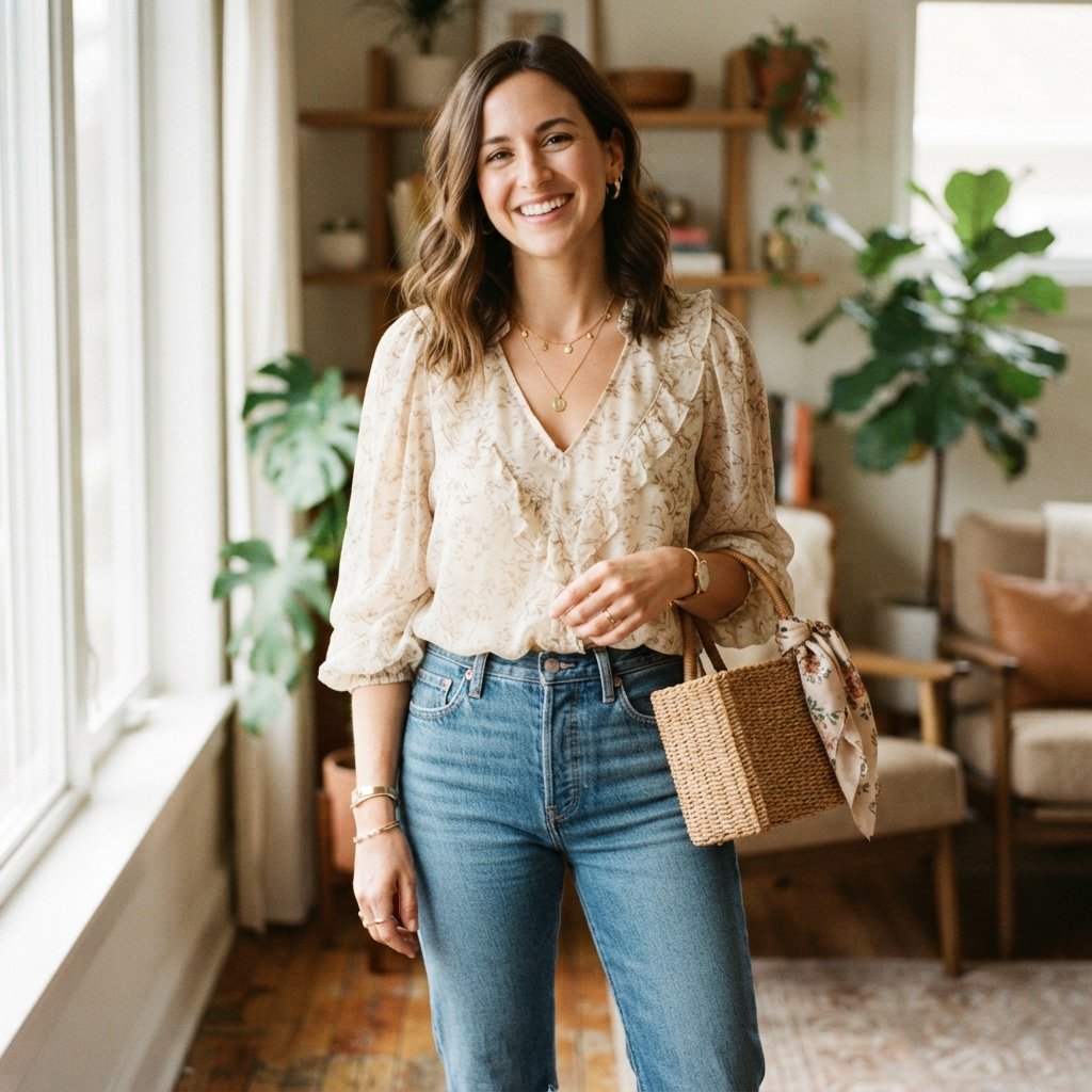 Jeans and Blouse Outfit Ideas