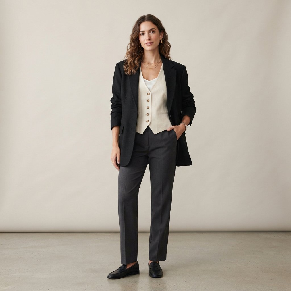 Vest And Blazer Layering Ideas