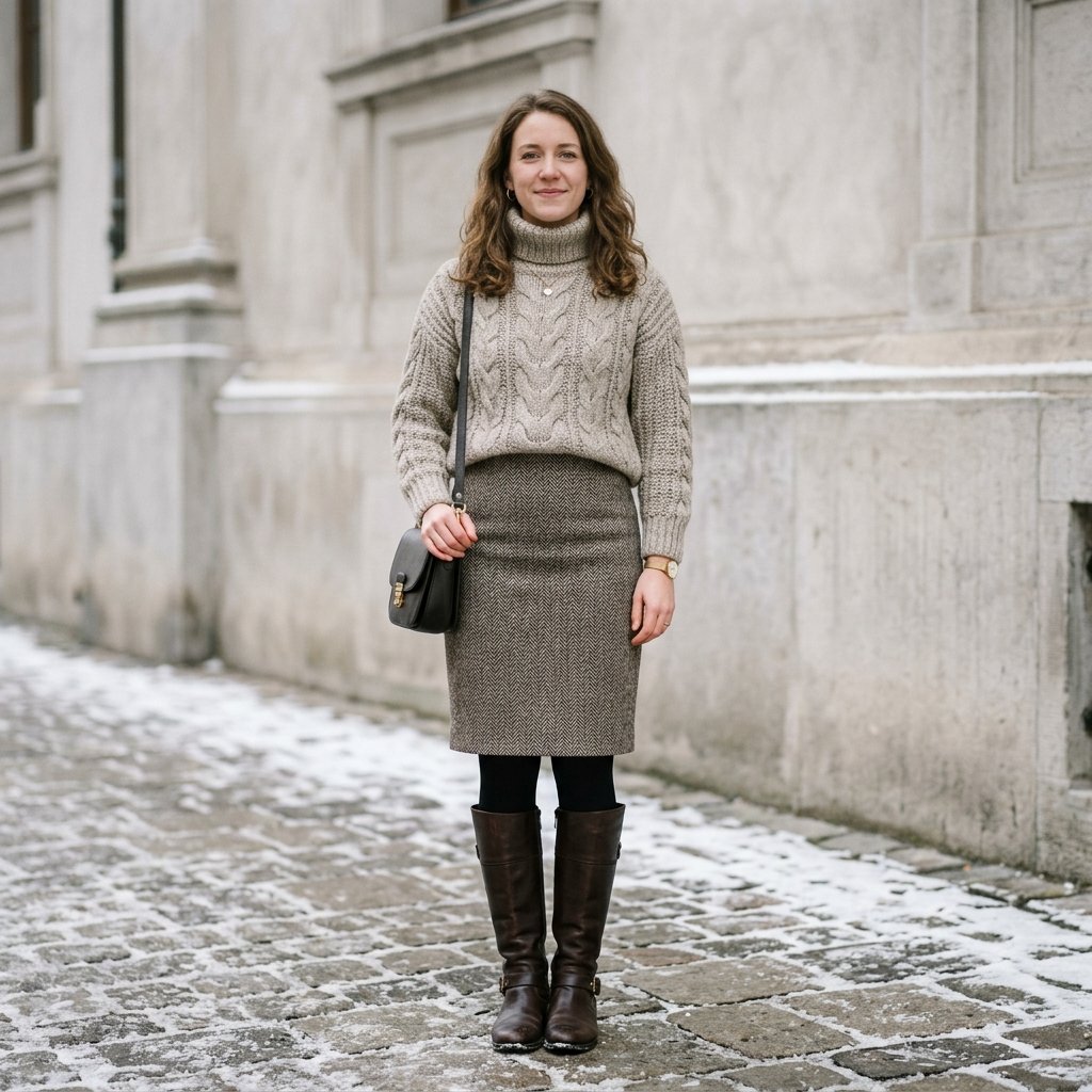 Winter Pencil Skirt Outfit Ideas