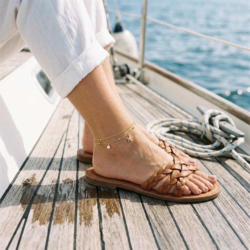 Boat Outfit with Ankle Bracelet Idea
