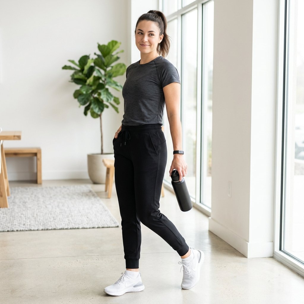 Black Pants Athleisure Outfit Ideas