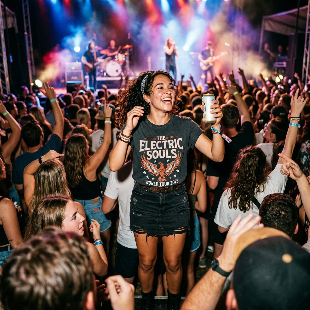 33 Olivia Rodrigo Concert Outfits: A Complete Style Guide 3 Graphic Band Tee Idea