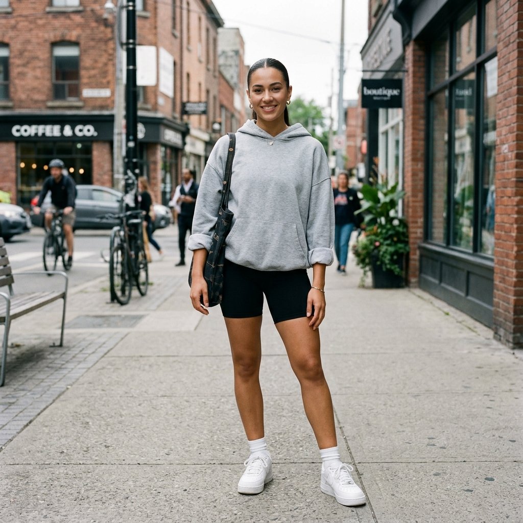 Black Bike Shorts Outfit Ideas