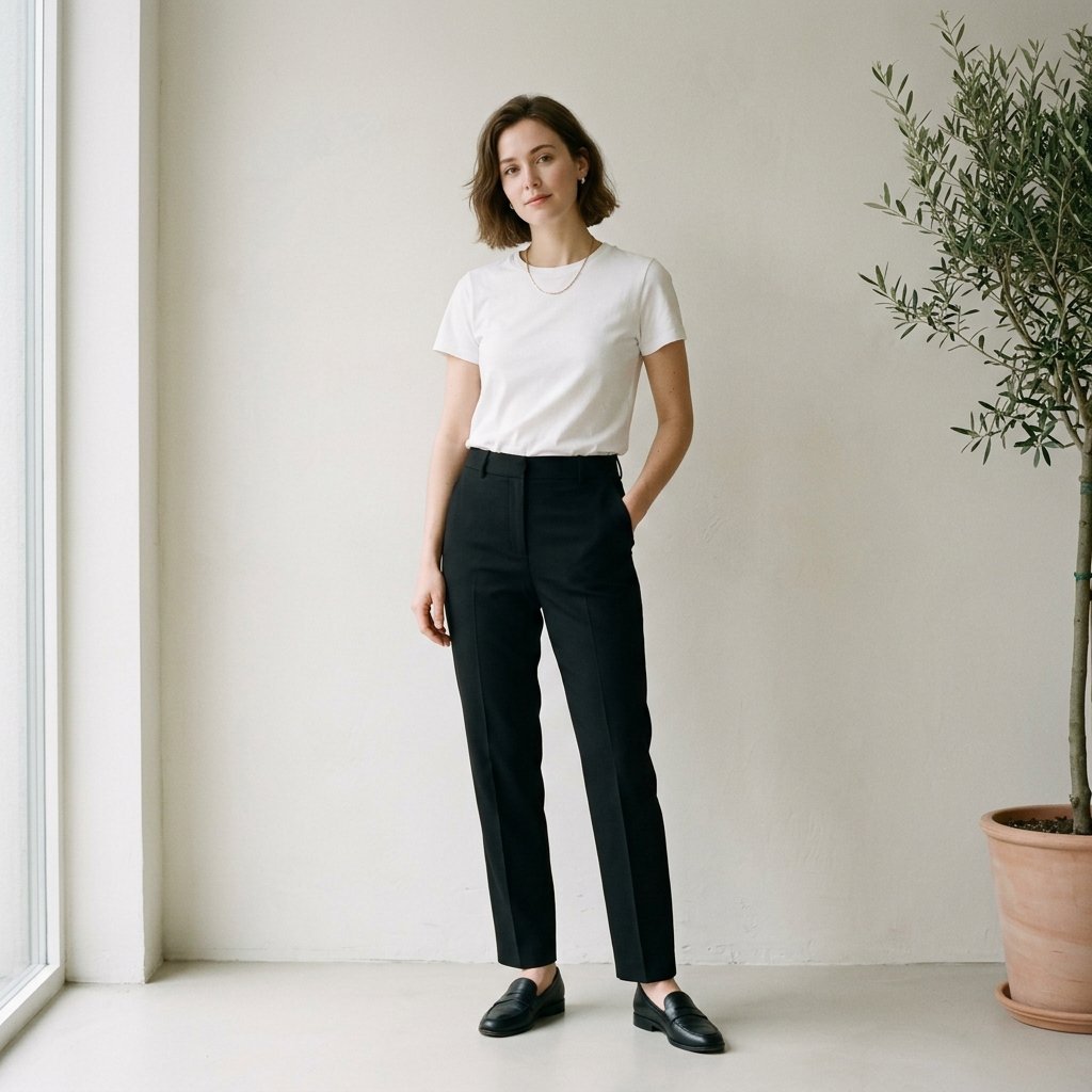 Black Pants Minimalist Outfit Ideas