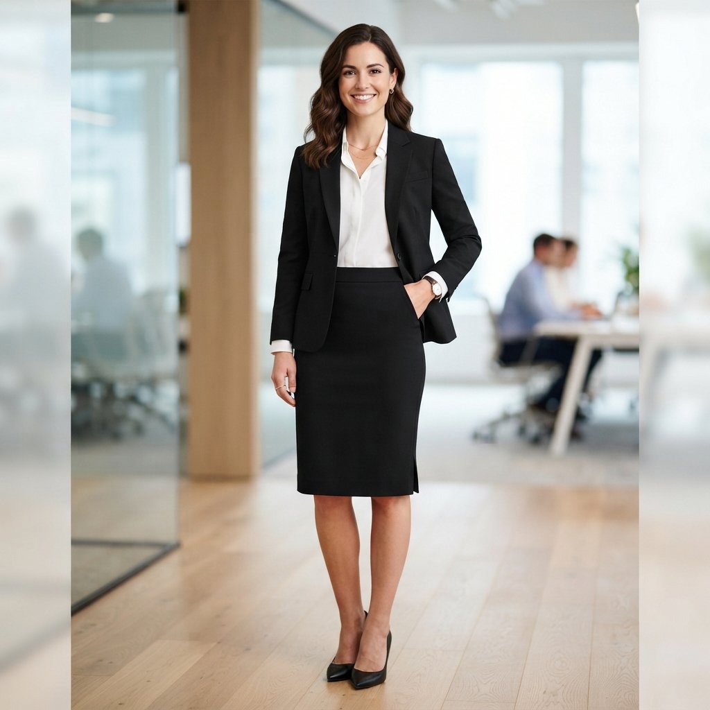 Pencil Black Skirt Outfit Ideas