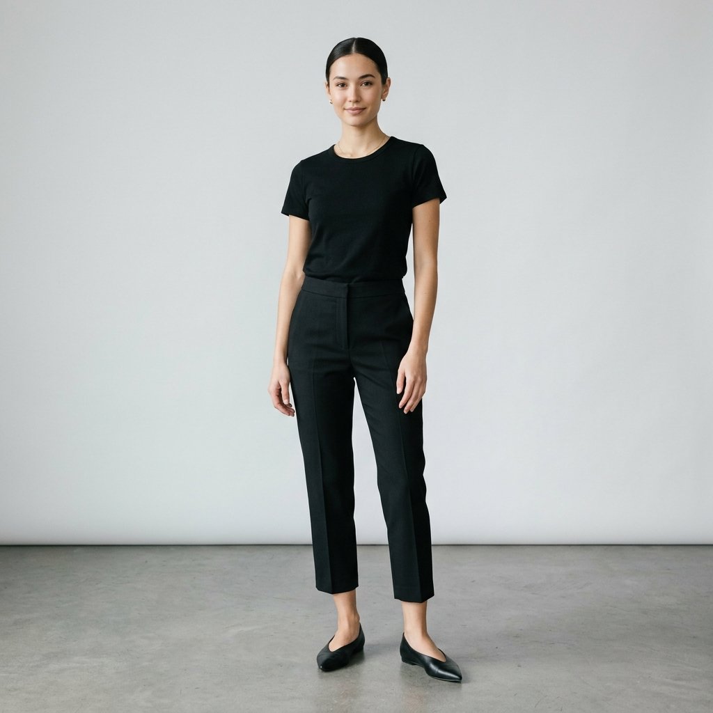 33 Black Shirt Outfits Ideas to Elevate Your Everyday Style 22 Black Shirt with Cropped Trousers Ideas