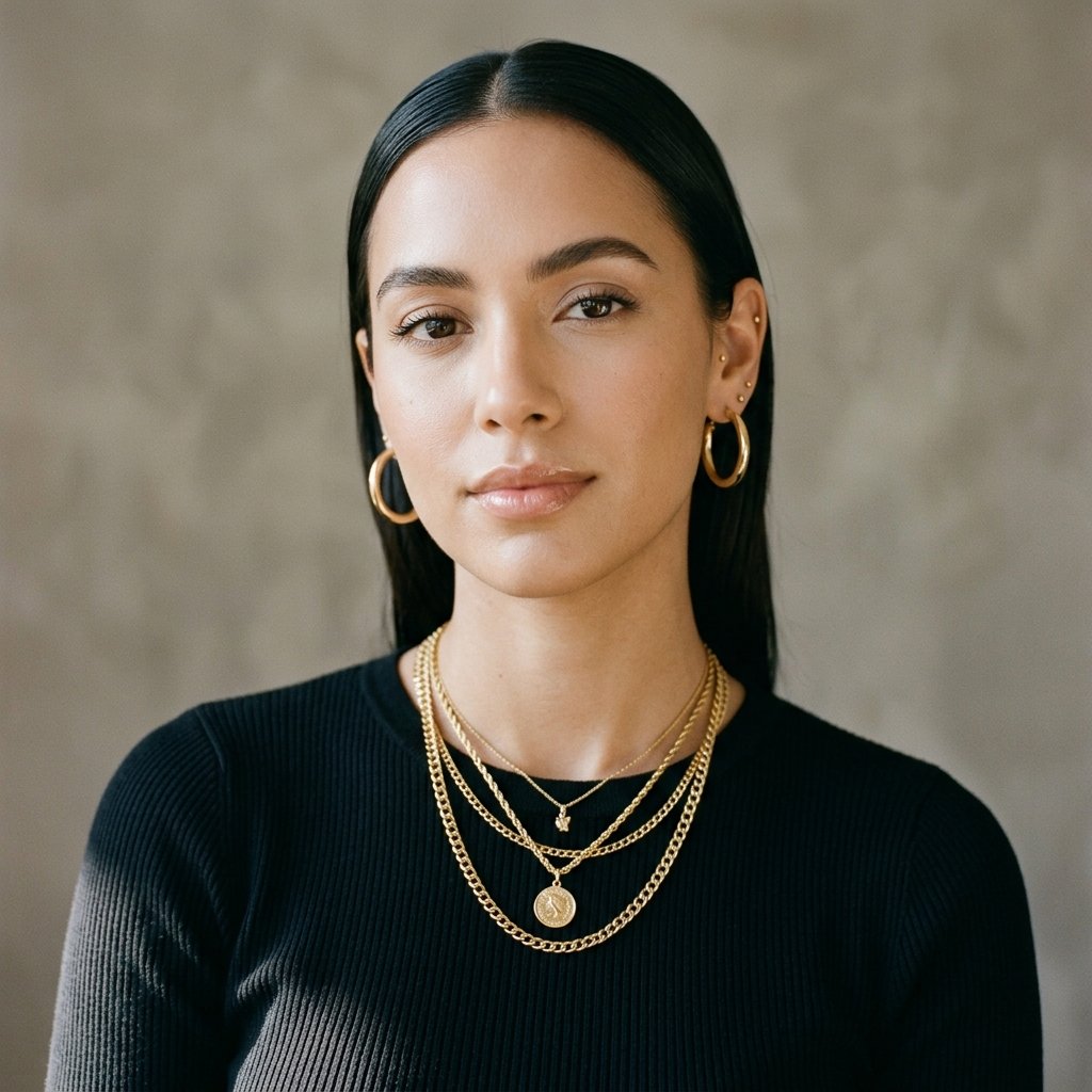 33 Black Shirt Outfits Ideas to Elevate Your Everyday Style 20 Black Shirt with Gold Jewelry Ideas