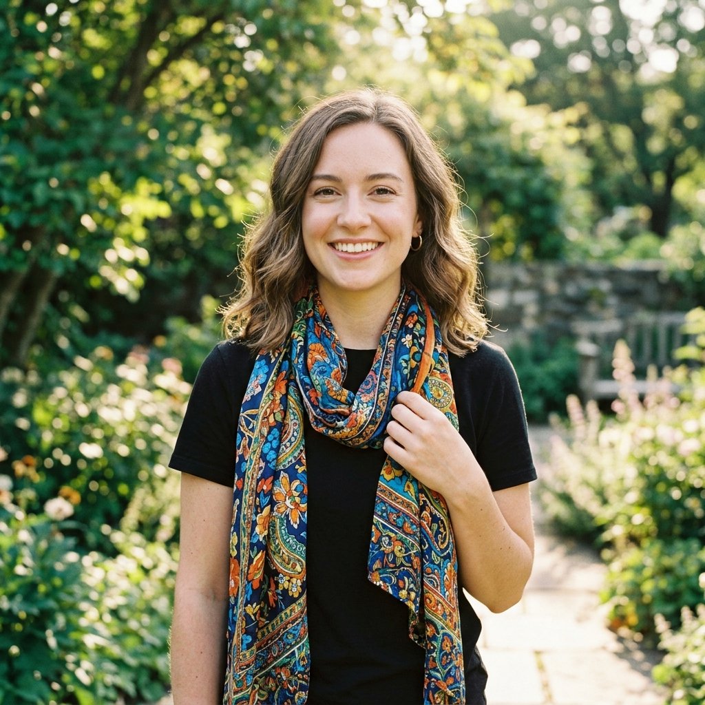 33 Black Shirt Outfits Ideas to Elevate Your Everyday Style 26 Black Shirt Outfits with Printed Scarf Ideas