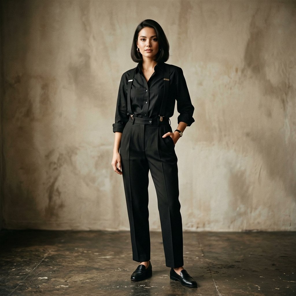 33 Black Shirt Outfits Ideas to Elevate Your Everyday Style 25 Black Shirt Outfits and Suspenders Ideas