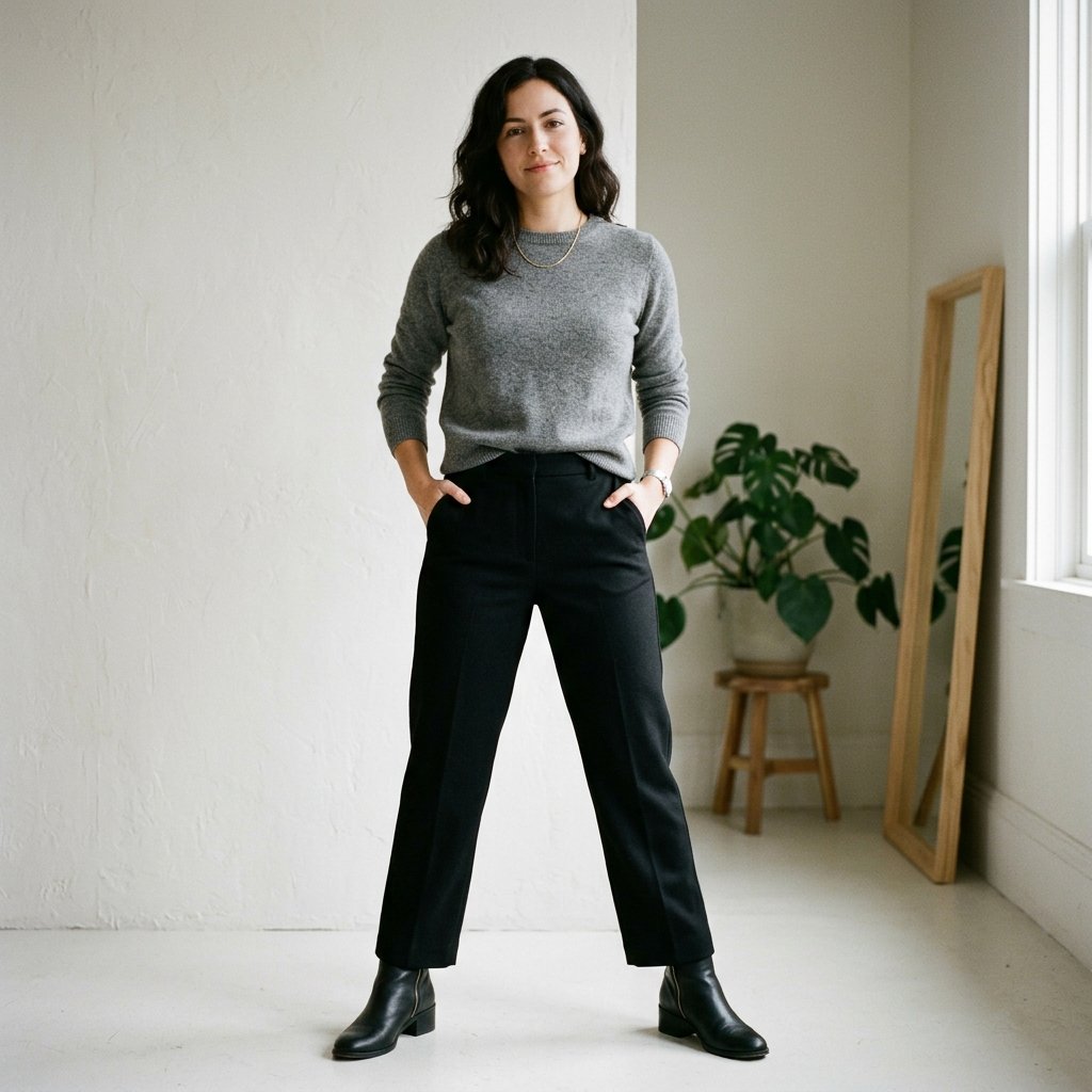Black Wide-Leg Pants Outfit Ideas