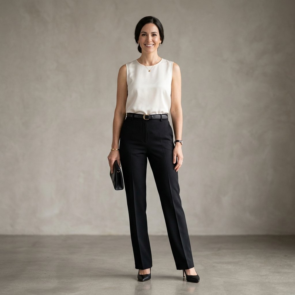 Black Trouser Pants Outfit Ideas