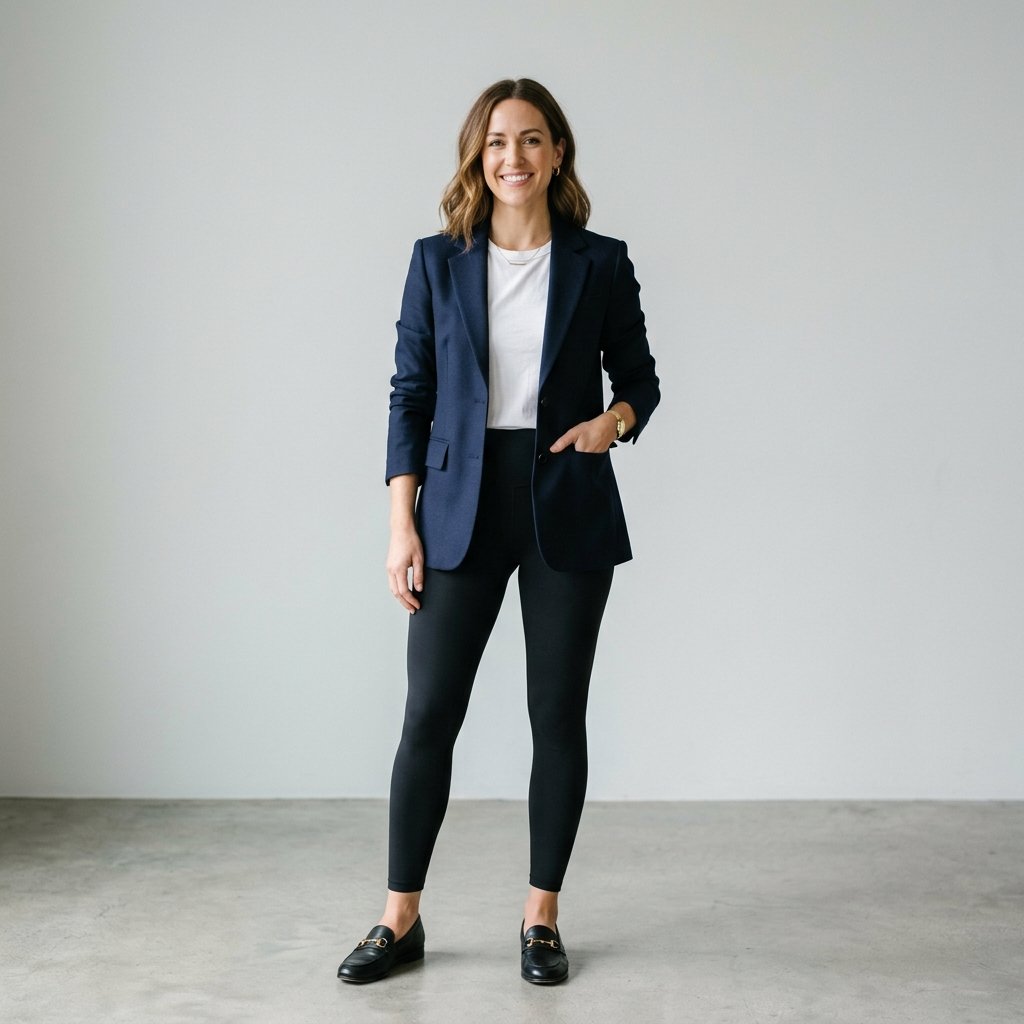 Leggings and Blazer Outfit Ideas