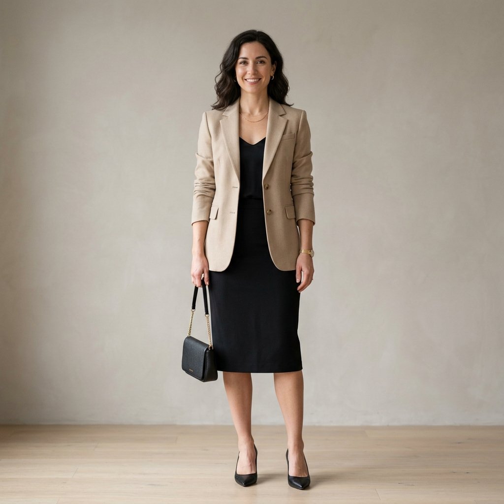 Pencil Skirt and Blazer Outfit Ideas