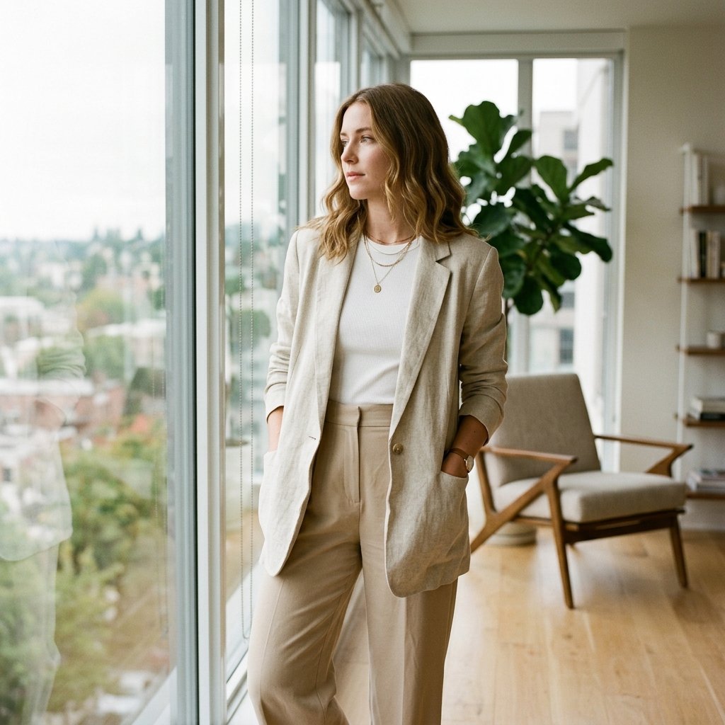 Soft Blazer Layering Business Casual Outfits
