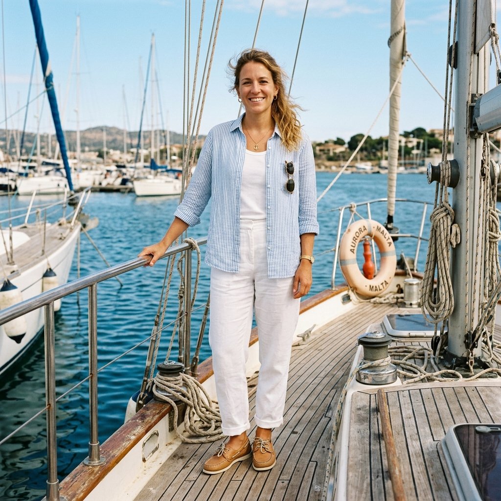 Boat Outfit with Boat Shoes Idea