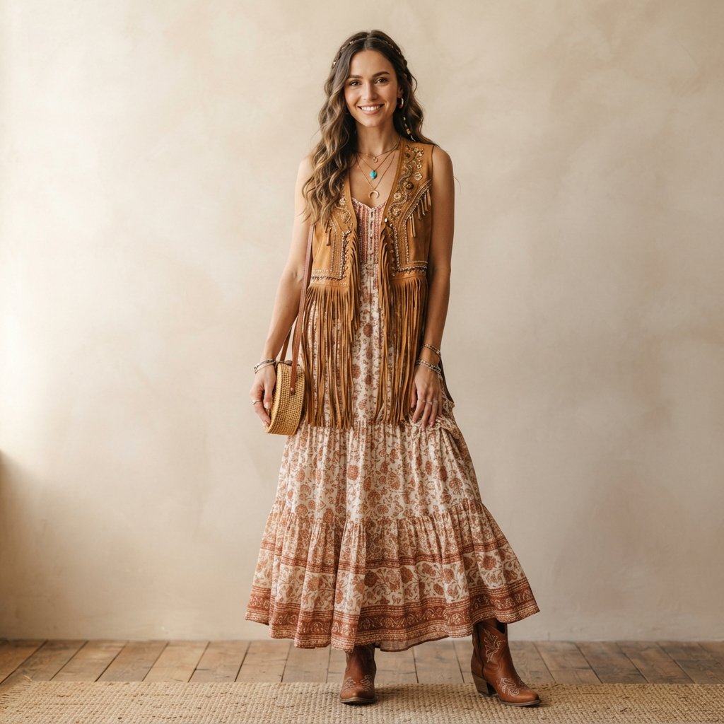 Bohemian Vest Outfit Ideas