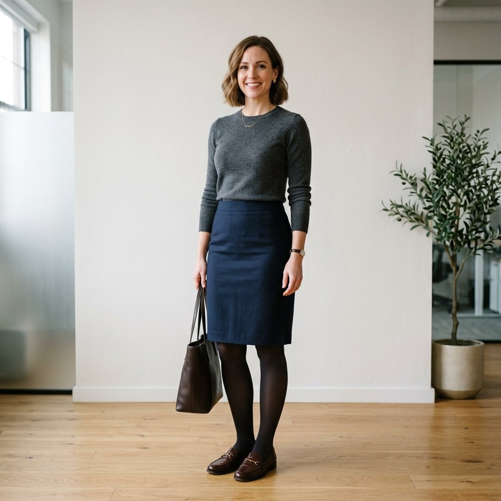 Business Casual Pencil Skirt Outfit Ideas
