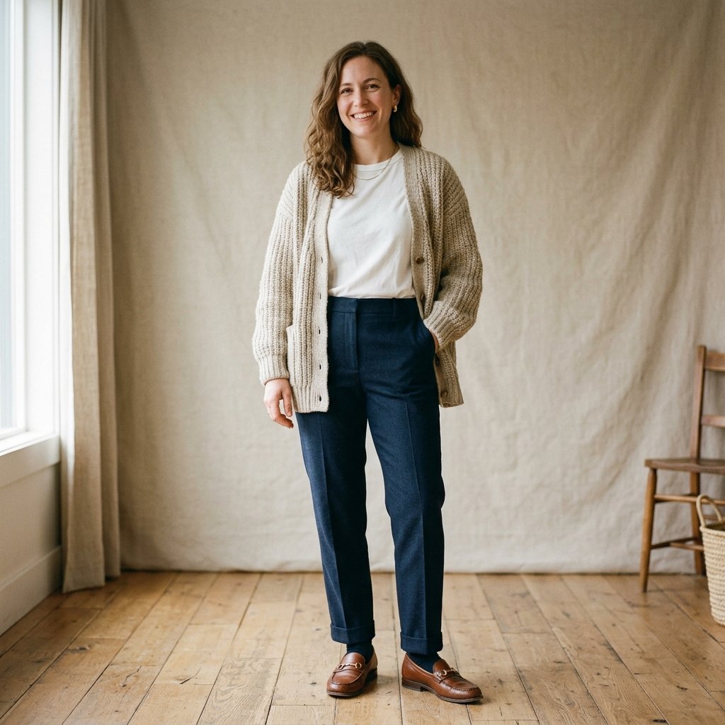 Loafer Outfits and Cardigan Ideas