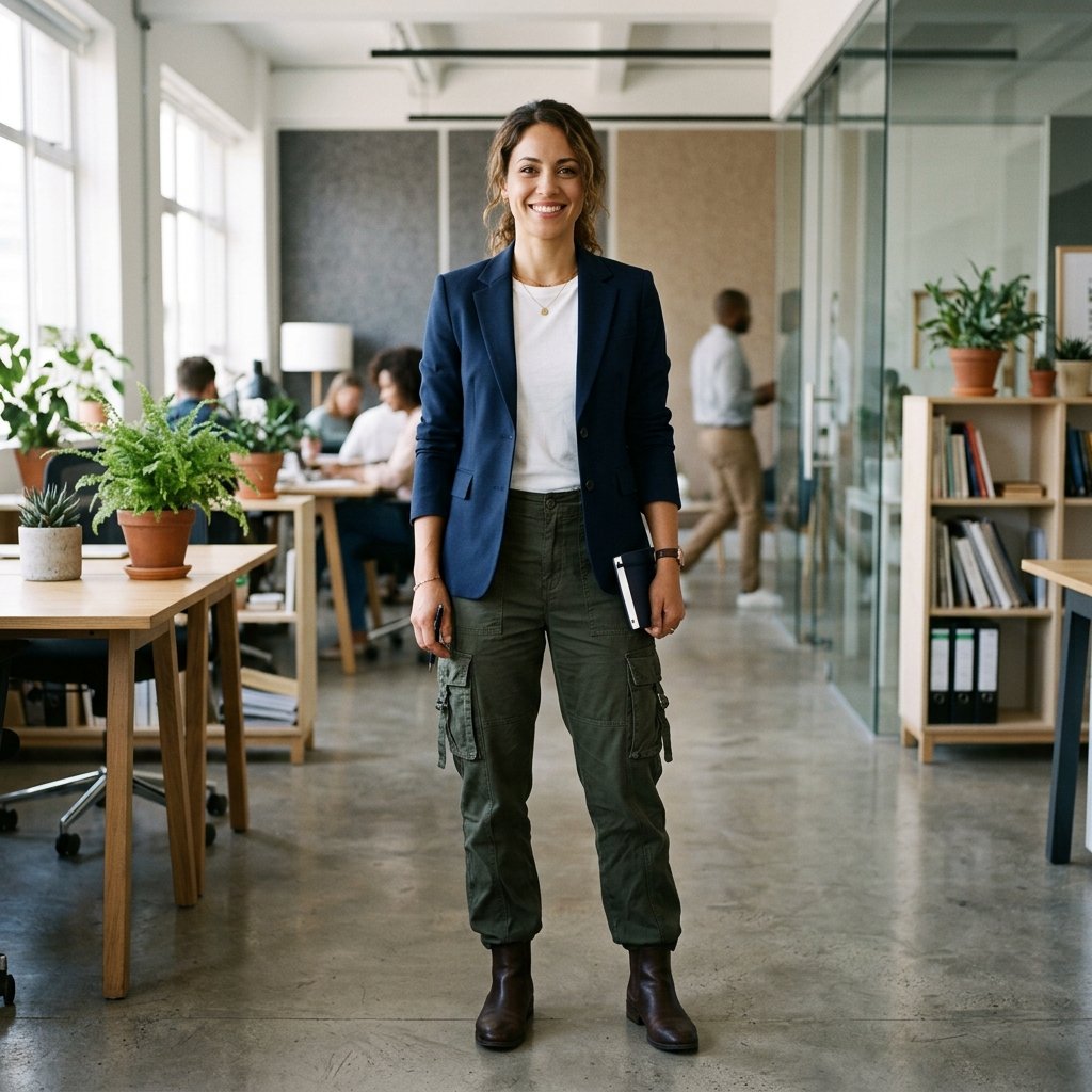 Cargo Pants and Blazer Idea