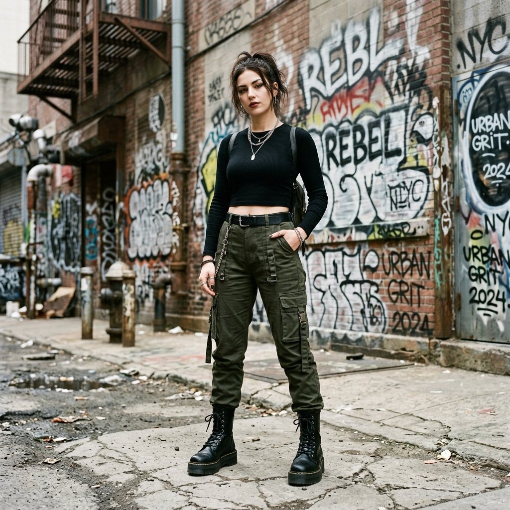 Cargo Pants and Platform Boots Idea