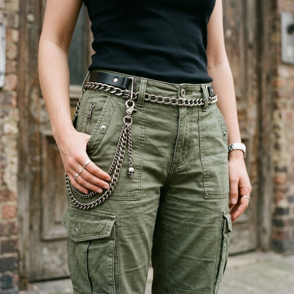 Cargo Pants and Chain Belt Idea