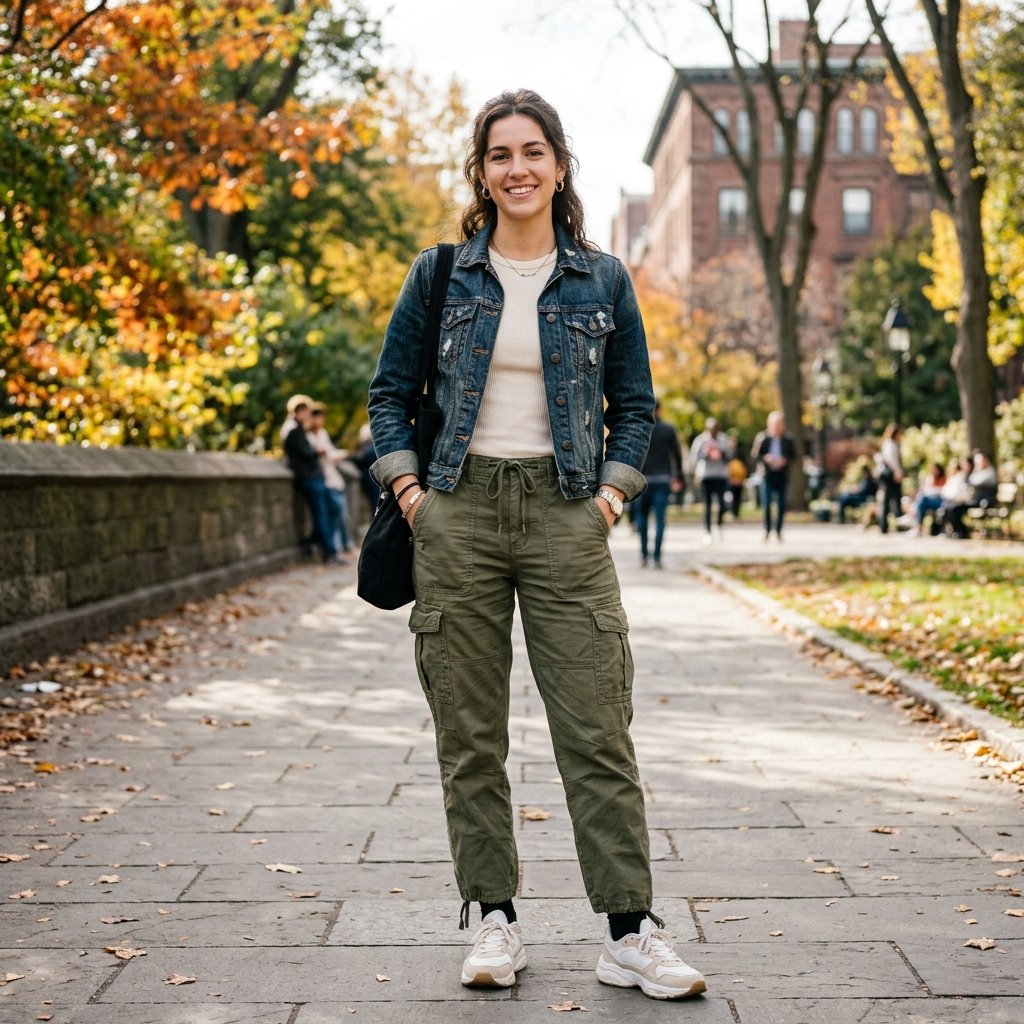 Cargo Pants and Denim Jacket Idea