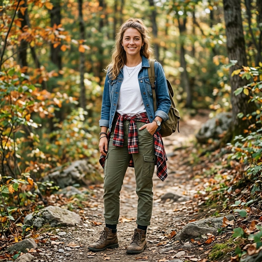 Cargo Pants and Flannel Shirt Idea