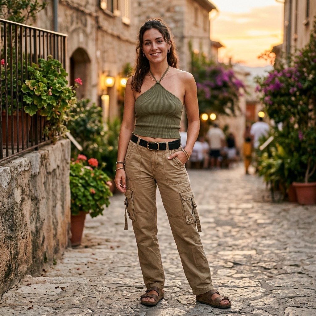 Cargo Pants and Halter Top Idea